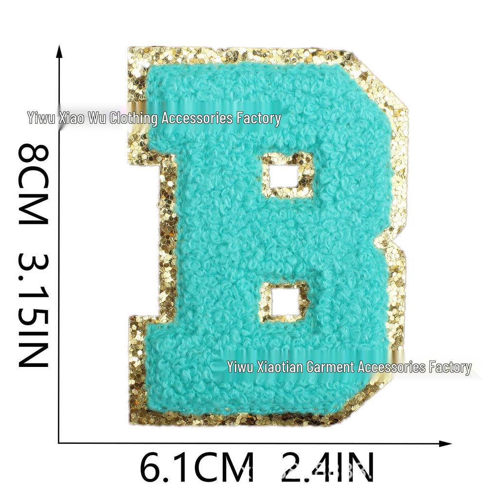 Ревущий Амазон Многоцветный Алфавит и Цифры Шенильная Вышитая Нашивка со Смайликом