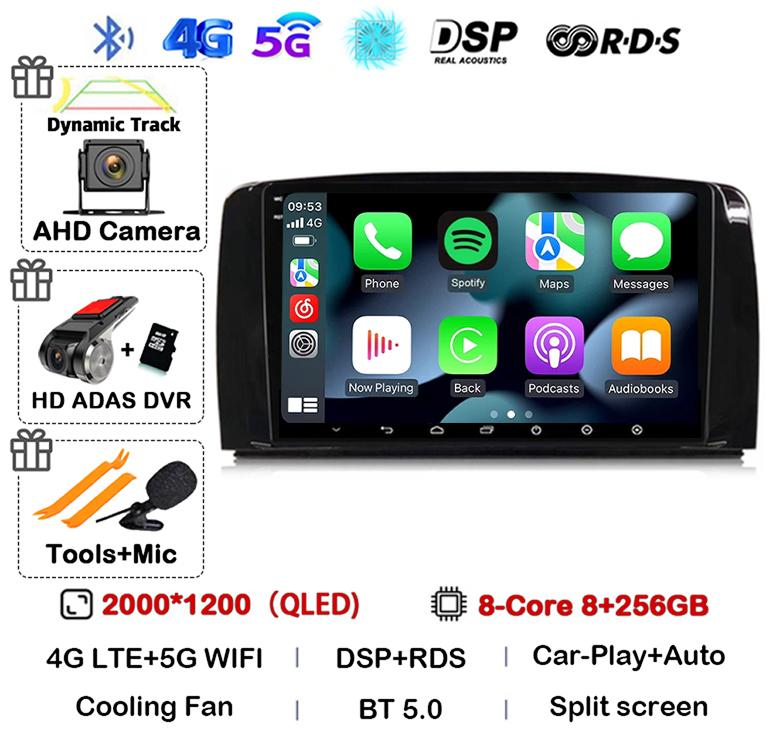 Android 14 Carplay для Mercedes Benz R-Class R Class W251 R280 R300 R320 2005-2017 Автомобильный Радио Мультимедиа Видео Плеер GPS Стерео