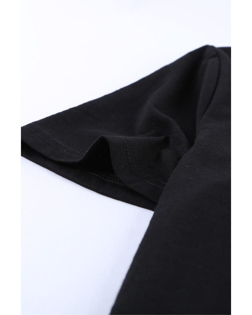 Azura Exchange Футболка из смешанного хлопка с круглым вырезом и дырками