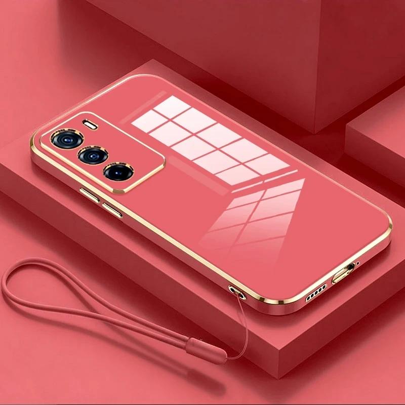 Luxury Plating Case for OPPO Reno 13 F 12 11 7 10 Pro A3 A98 A94 A78 A74 A58 A57 A54 A38 A16 Silicone Soft Shell with Lanyard Hand Rope