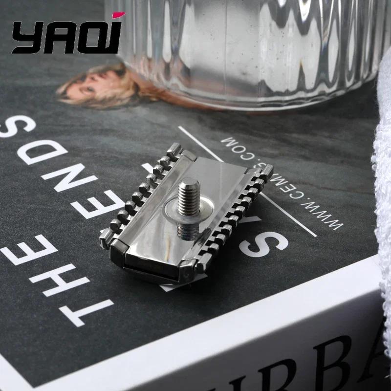 YAQI 1.50 OC Sentinel Ssp Safety Razor Head for Men 316 Stainless Steel Polished Finish with 1.5mm Blade Gap