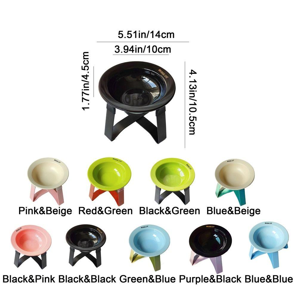 Pet Supplies Ceramic Flying Disc Pet Bowl Korean Style Multicolor UFO Cat Bowl Anti-Tip Round Cat Feeding Bowls For Cat and Dog