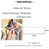 Rainbow Tassel Grid Scarf Thickening Winter Cashmere Scarf Warm Shawl  for Autumn Winter