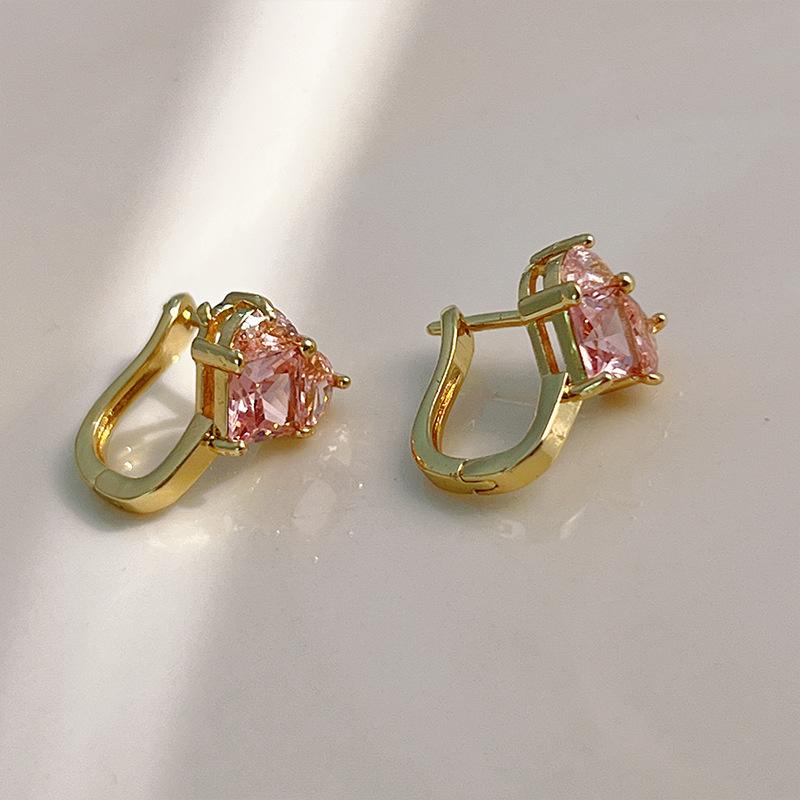 Серьги с кисточками из розового циркона в форме сердца и звезды, модные темпераментные женские серьги Y2K с бантом, индивидуальное очарование, вечерние ювелирные изделия, подарок