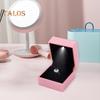 Светящаяся шкатулка для колец со светодиодной подсветкой Компактная портативная мягкая подкладка для помолвочных колец Подарочная коробка для ювелирных изделий
