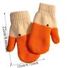 Creative Orange Cartoon Goose Gloves Windproof Polyester Winter Knitted Gloves Thickened Warmer Anti-cold Mittens Outdoor