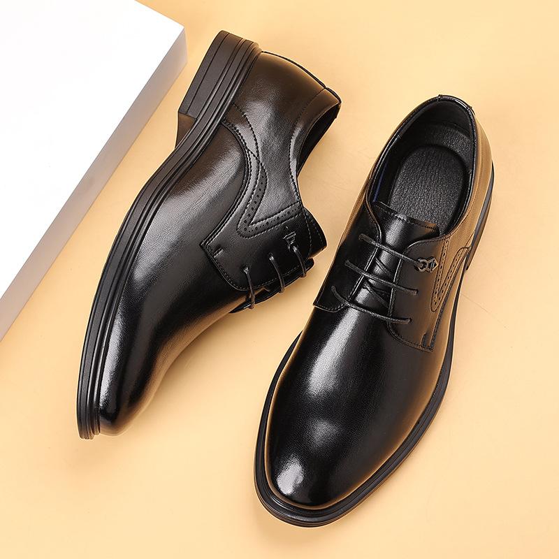 Wenzhou leather shoes men's formal leather shoes autumn new business heightening British style low-top men's shoes