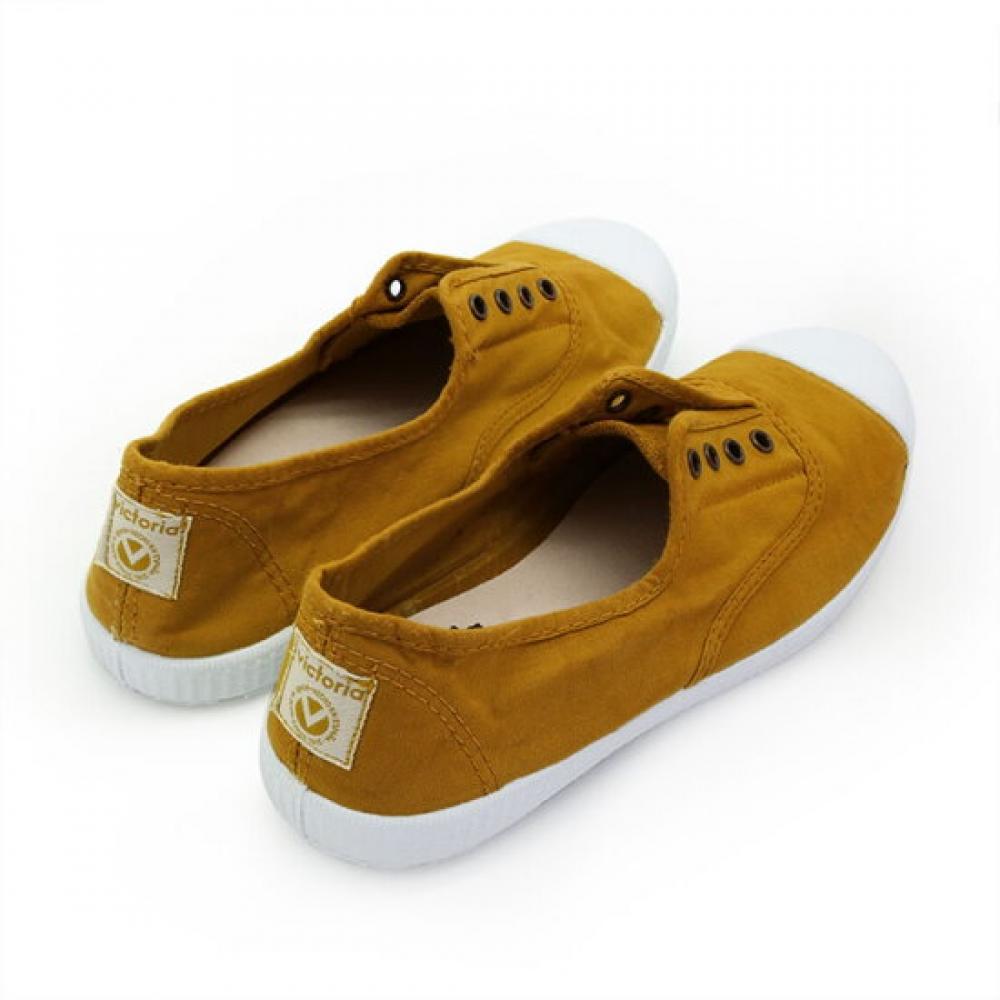 Victoria Shoes Inglesa Elastic Dyed Toe Sneakers Mustard 106623 Mostaza