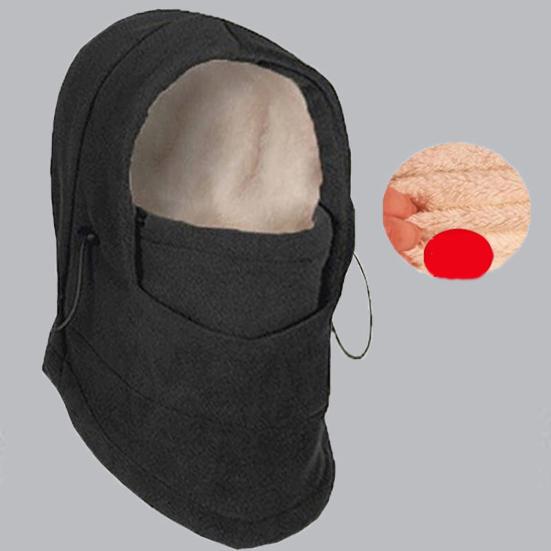 Женская зимняя шапка-балаклава со встроенным шарфом, толстая, теплая, Polar, двухслойная, ветрозащитная, регулируемая, полная защита, для холодной погоды, для велоспорта, катания на лыжах