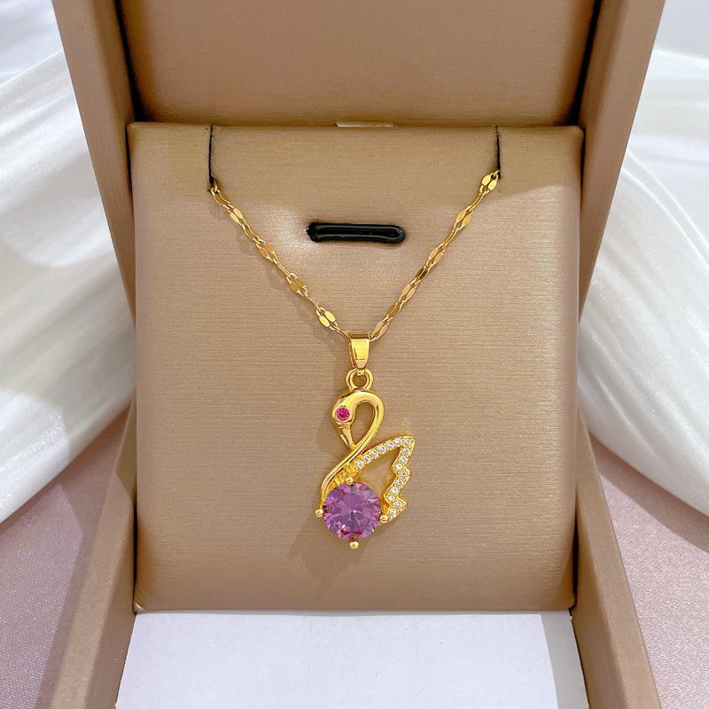 Геометрические Популярные Элементы Роскошное Банкетное Свадебное Ожерелье Женская Универсальная Цепочка на Ключицу Титановая Сталь