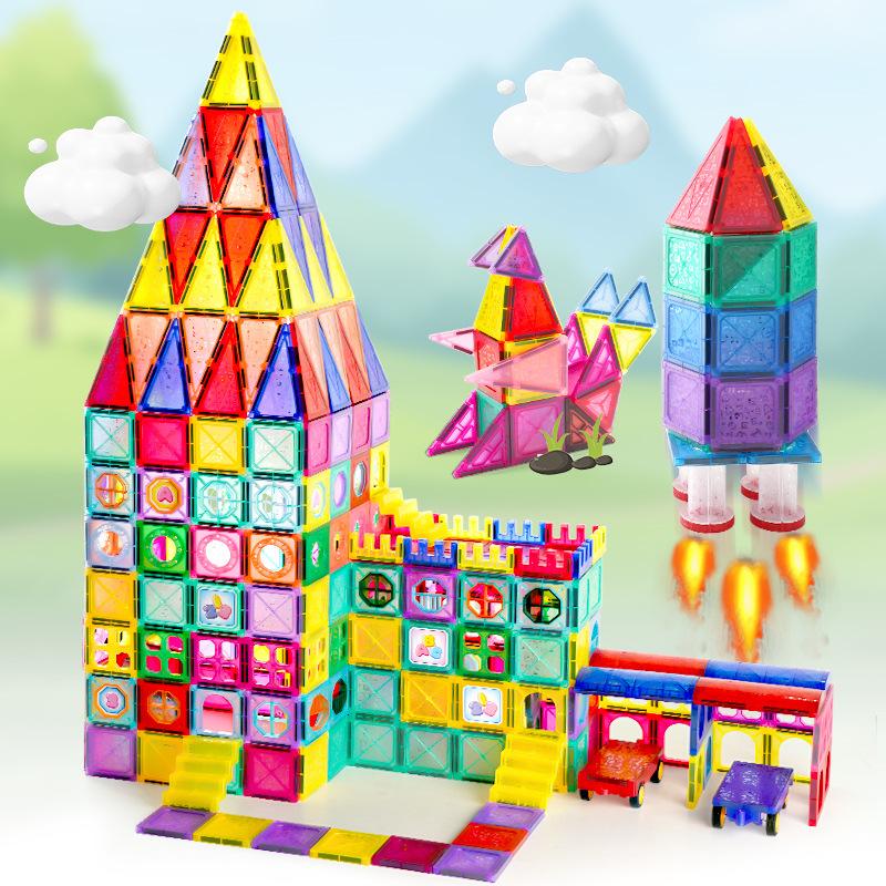 Children'S Early Education Toy Magnetic Piece Pipe Magnet Building Block Pure Magnetic Set Source Factory Puzzle