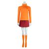 Velma Dinkley Cosplay Costume, Scooby-Doo Classic Cartoon Character Stage Outfit