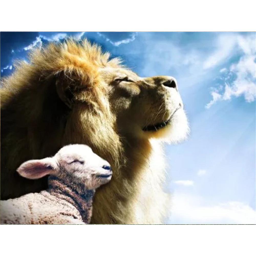 5D DIY Алмазная картина Животные Овцы Стразы Полный квадратный/круглый Алмазная вышивка Лев Мозаика Подарок ручной работы