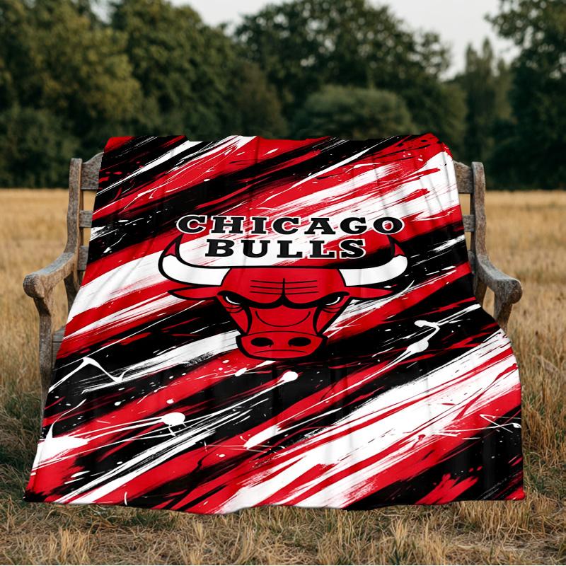 Bull Basketball Artwork Blanket Flannel Throw for Sofa, Indoor, Camping, Living Room, Office, Chair, And Bed Soft Birthday Gift