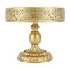 Dessert Stand Golden Cake Holder Lace Design Easy Assembly Round Treat Display for Party M