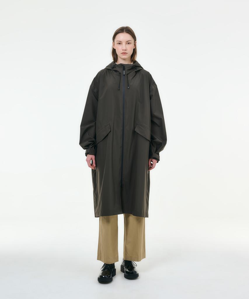 Whether Weather Hwaseong Unisex Weather Coat Essential Collection Dark Khaki