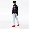 Off-White Gradient Rainbow Arrows Long Sleeve Hoodie Men Tops Black OMBE001F181920051088