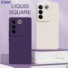 Square Liquid Silicone Case for VIVO V27 Pro V27e Camera Protective 360 Shockproof Phone Cover VIVOV27 V27Pro E Armor