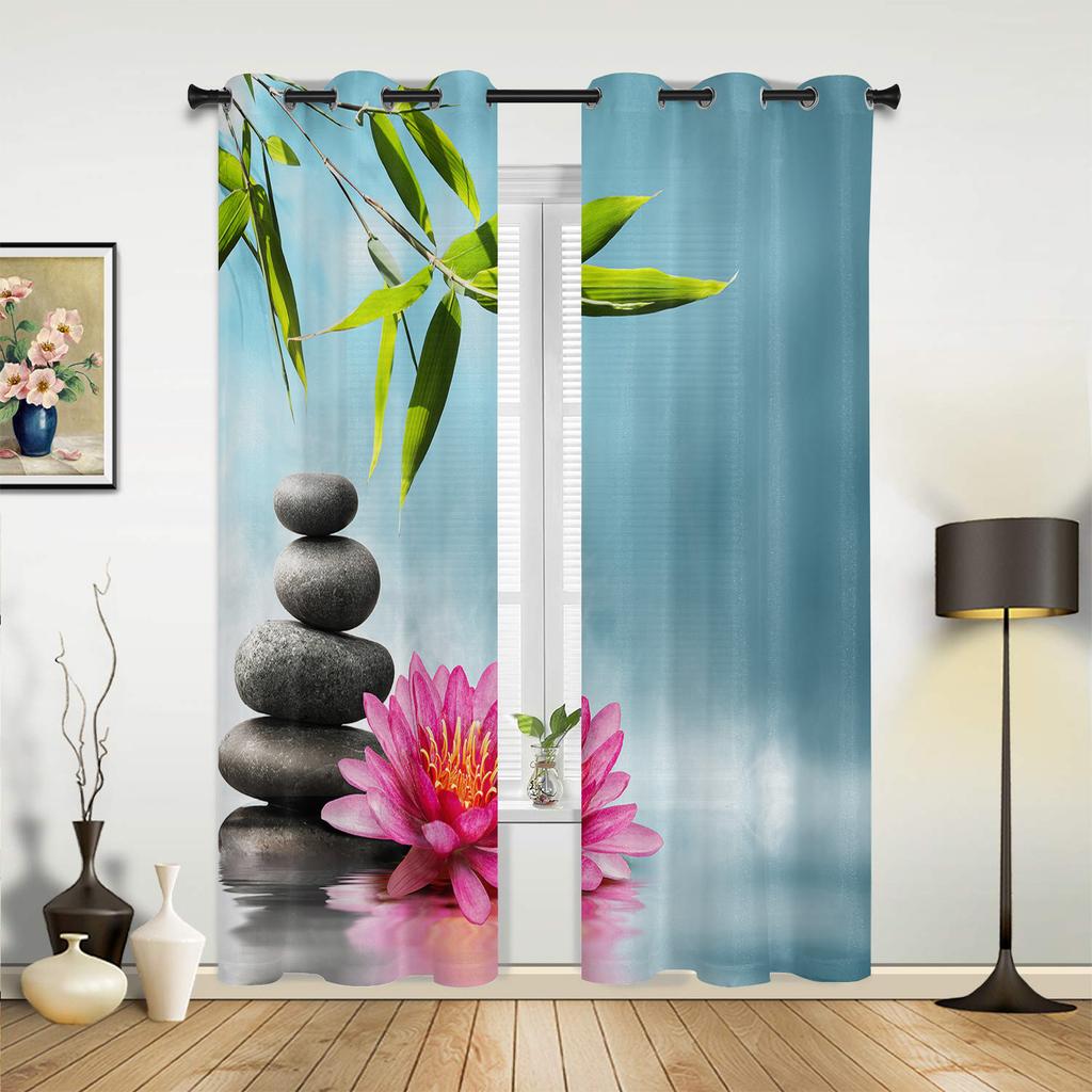 Орхидея Капля росы Дзен Камень Стрела Бамбуковые шторы для спальни Гостиной Шторы Кухня Детская комната Оконная штора Домашний декор