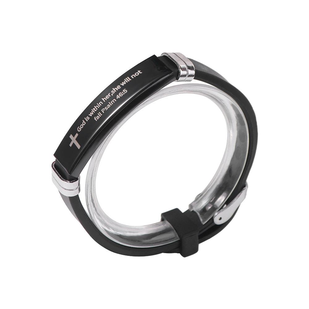 Браслет дружбы семьи с дизайном креста, ID-браслет, браслет с библейским стихом Для мужчин