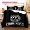 Custom Name Hannover 96 Pattern Bedding Quilt Set  Home Decoration  Gift (1 * duvet cover + 2 * pillowcase  without core)