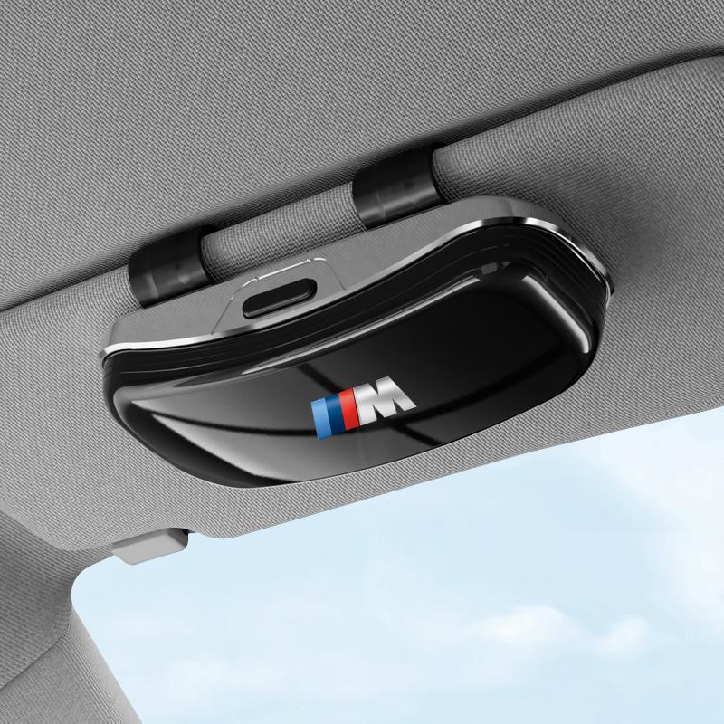 DJSA5 Car Stickers Car Sun Visor Sunglasses Case Glasses Holder For BMW Performance E30 E34 E61 G30 G20 X4 Car Accessories Glasses Box