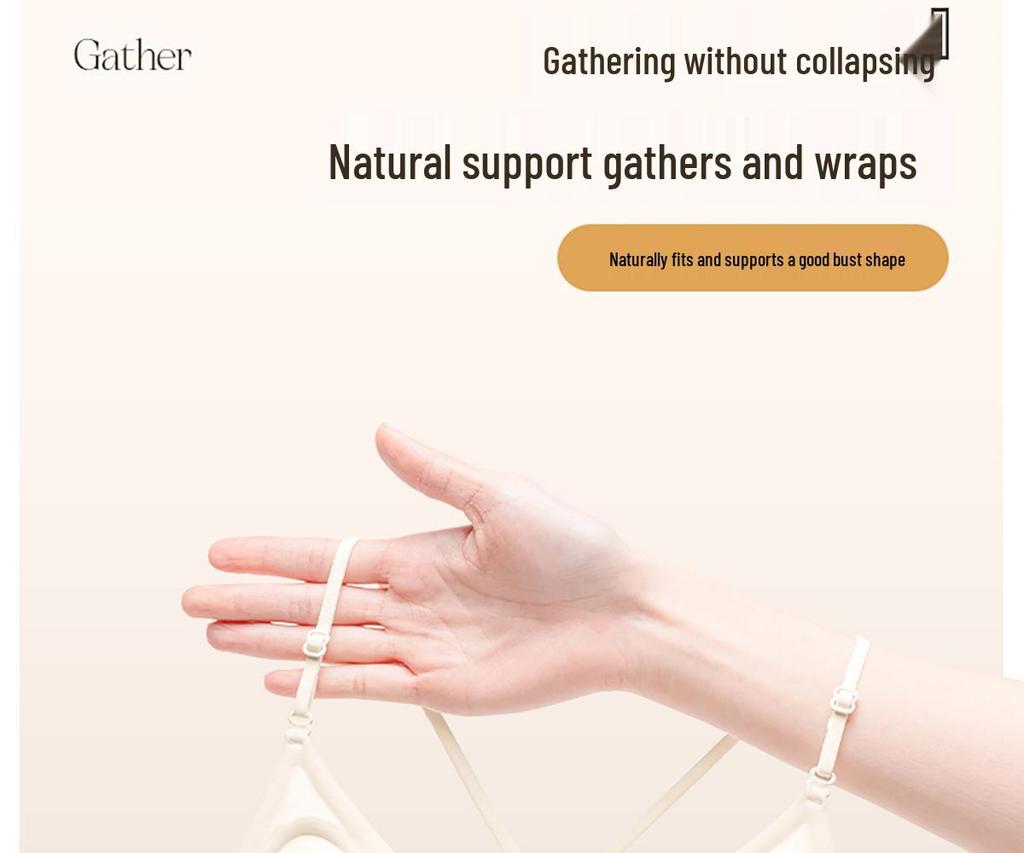 Бесшовный бюстгальтер пуш-ап U-образной формы с тонкими бретелями для лета