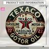 Винтажная металлическая жестяная вывеска Texaco Motor Oil 8x12 дюймов Ретро настенное искусство для гаража бара кухни Декор