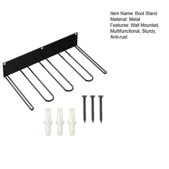 Wall Mounted Boot Rack Wader Storage Hanger for Tall Boots Cowboy Boots Work Boots Sturdy Hanging Boot Holder for Entryway Garage Multifunctional