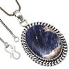 Pendant Sodalite Blue Color Gemstone Valentine'Day Gift Silver Jewelry 2.25"