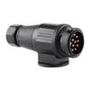12V 13 Pin Trailer Plug 13 Pole Electrical Wiring Connector RV Socket Adapter Car Towing Bar Truck F6Q9