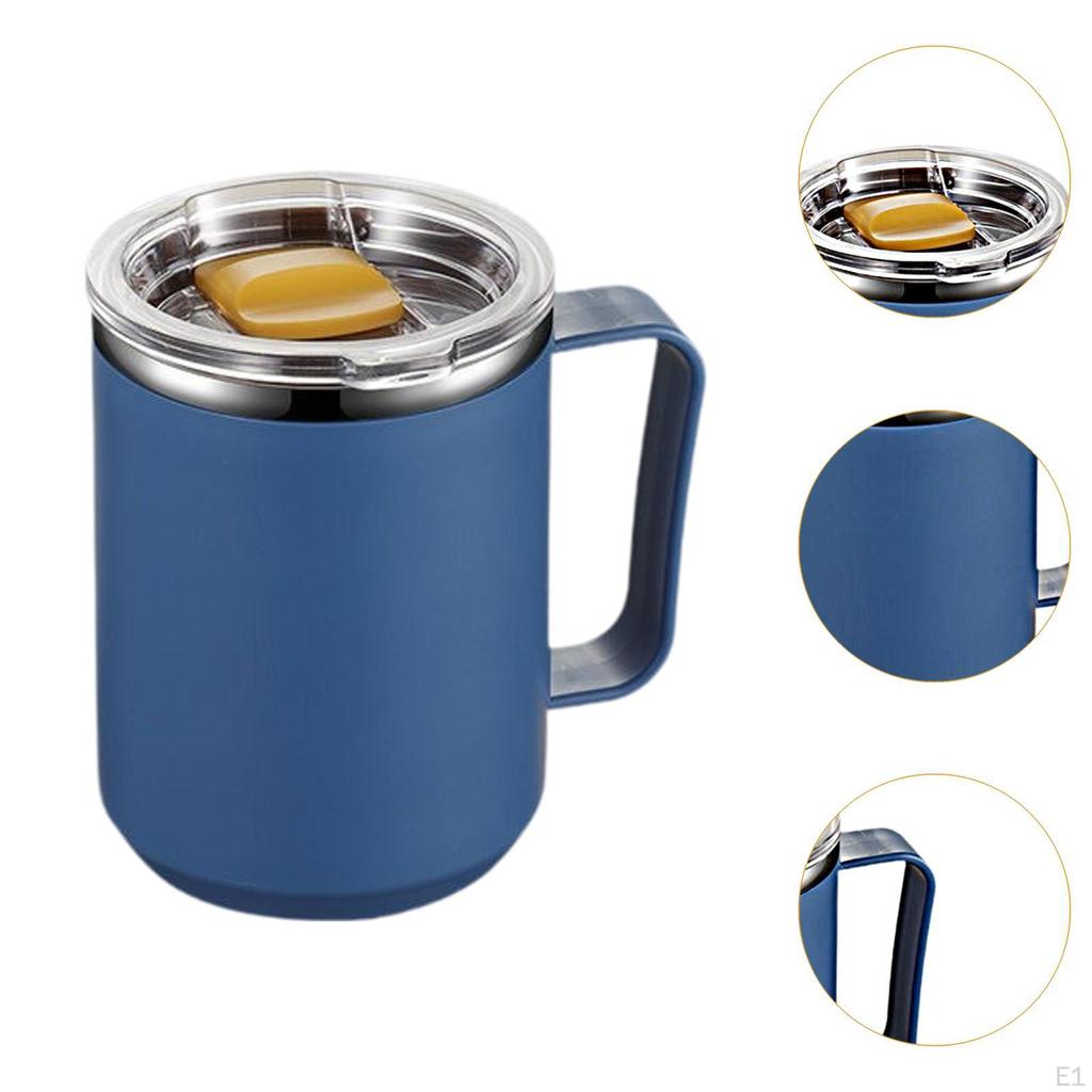 Кофейная кружка термос многоразовый двойной стенки герметичный с раздвижной крышкой для путешествий на вечеринку