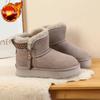 Ladies Shoes Booties Large Size Warm Ankle Elegant With Medium Heels Women's Snow Boots On Promotion Designer Luxury Padded 39