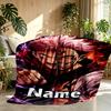 Custom Name Personalized Jujutsu Kaisen Print Blanket, Home Decor, Bedroom, Sofa, Camping, Couch, Gifts for Birthday Christmas