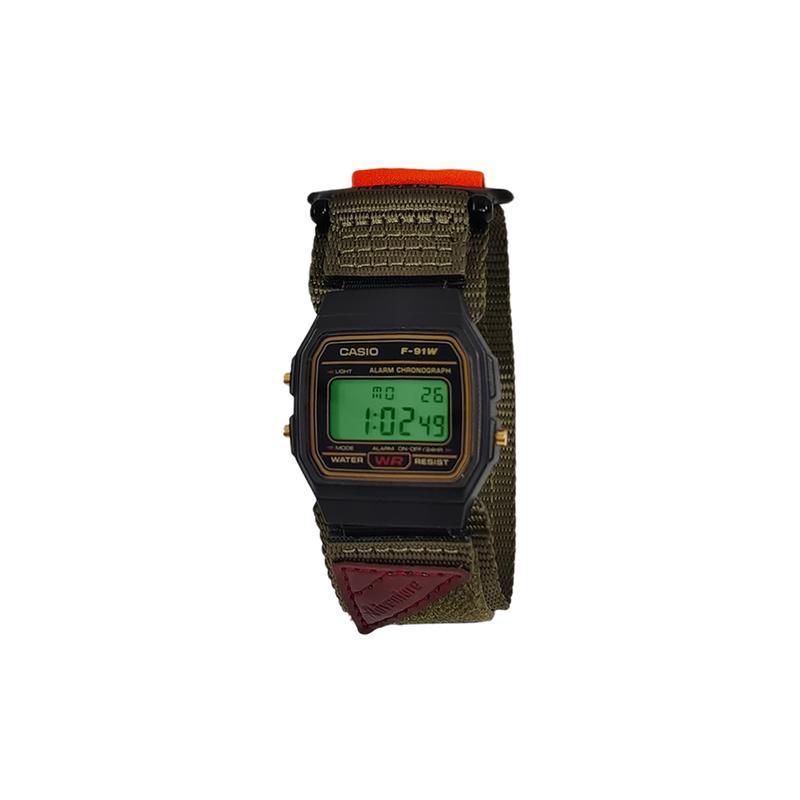 Casio Индивидуальные часы модифицированная серия водостойкие F-91WM-3 modified-helmer Коричневый прилив Кварцевые нейлоновый ремешок мужские часы F-91WM-3
