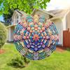 Stainless Steel Wind Spinner 25cm Mandala Wind Chakra Outdoor Garden Decor Kinetic Hanging Sculpture Gift No Battery Needed
