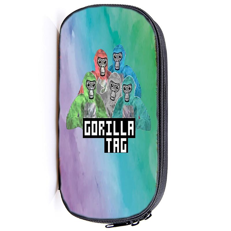 Gorilla Tag Сумка-пенал с обезьянкой Мультяшная обезьянка Коробка для канцелярских принадлежностей Пенал Милый аниме Школьные принадлежности для учеников Подарок Органайзер для канцелярских принадлежностей