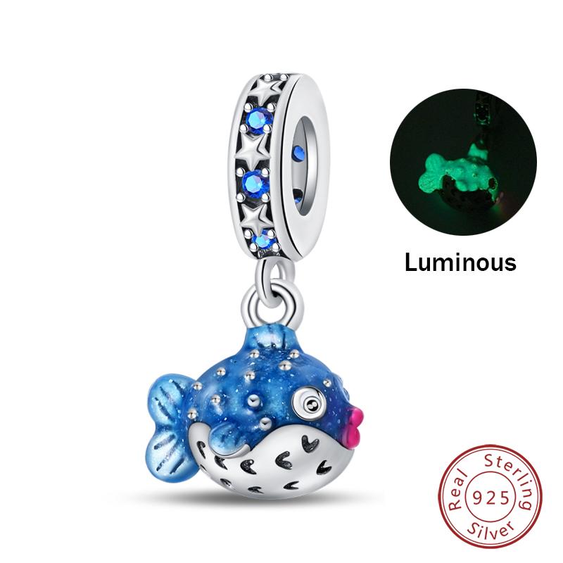 Copper Glow In The Dark Firefly Honeybee Star Charms Beads Fit Qikaola Original Bracelets Fine Diy Jewelry Gift