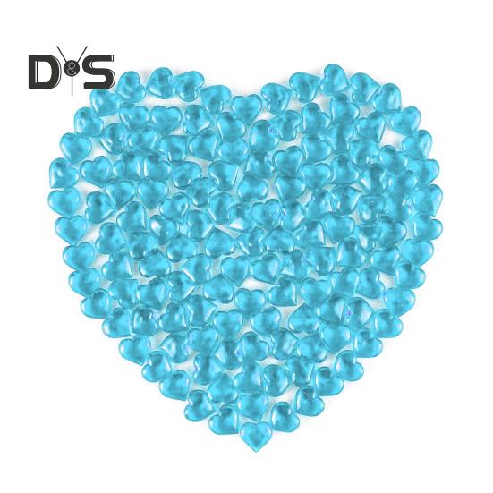 250 шт. акриловых сердечек из искусственного кристалла, полупрозрачных в форме сердца, наполнителей для ваз с искусственными драгоценными камнями для самостоятельного украшения стола на День святого Валентина, свадебной вечеринки