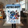 1 шт. Фланелевое одеяло с принтом ASTRO BOT, Высокое качество, Для всех сезонов, Декор для дома, Тепло и уют, Идеально для рождественских подарков