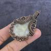 Подвеска из натурального лунного камня ручной работы из медной проволоки 2,56 дюйма s1b43