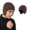 Windproof Knitted Hat Thickened Cold-proof Hat New Earflap Beanie Hat  Unisex