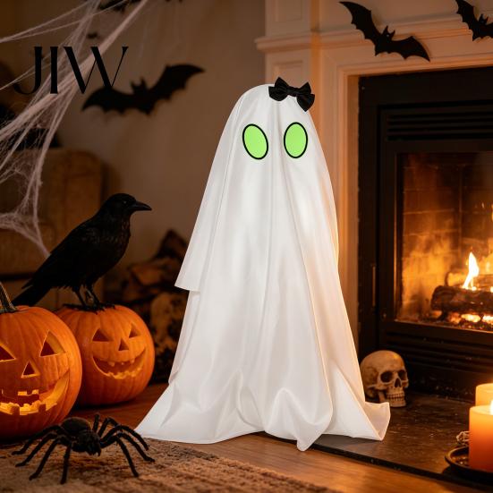 Halloween Ghost Decorations Decoration, Spooky Outdoor Standing with Glow in Night Glowing Porch Decor The Dark Expressions for Yard Lawn