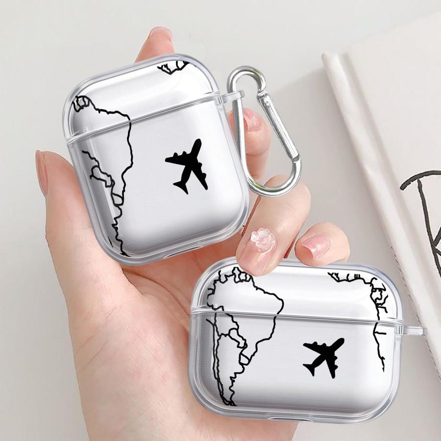 Мой чехол-дневник для путешествий для Airpods 4 Pro Pro3 3 2 Pro2 1 Прозрачный чехол-крышка для наушников