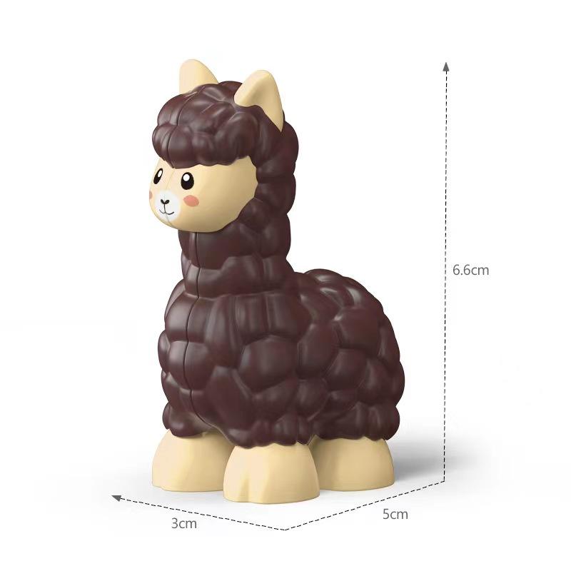 Большие строительные блоки Фигурка животного зоопарка Аксессуары Лягушка Улитка Собака Совместимые Большие Кирпичики Дети Дети Сборные Игрушки Подарок на вечеринку