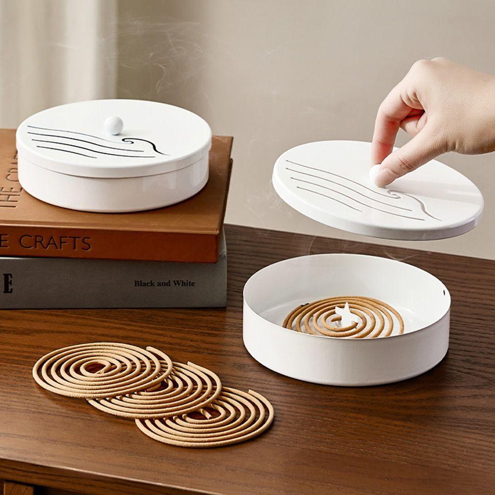 Hollow-out Design Incense Burner With Lid Sandalwood Burner New Mosquito Coil Box Home Use