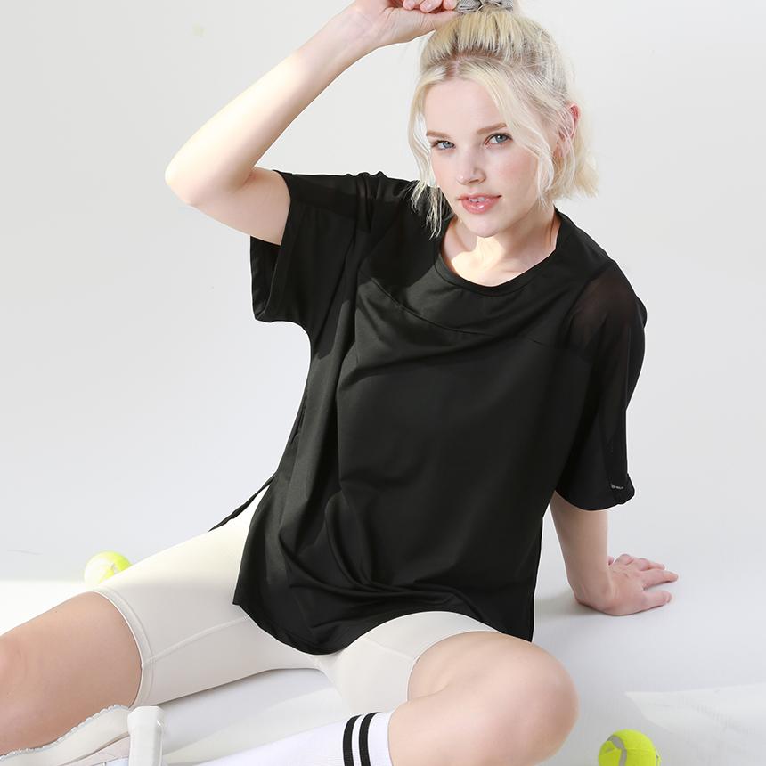 Mesh Yoga Loose Fit Short Sleeve Long Tee (5 Colors)