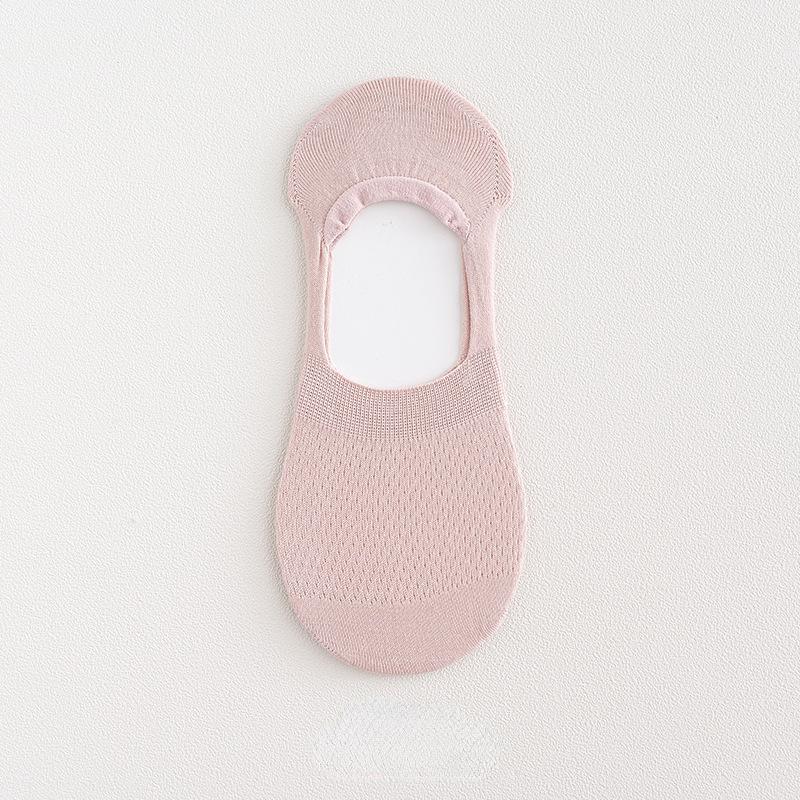 1 Pair Women Silicone Non-slip Short Socks Invisible Cotton Boat Socks Summer Solid Color Antiskid Ankle Socks