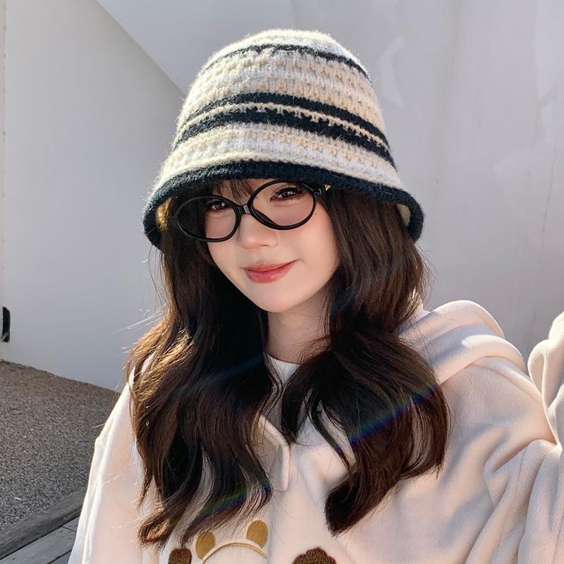Новый осенне-зимний стиль Маленькая теплая и холодная вязаная шерстяная шапка Универсальная панама для большой головы