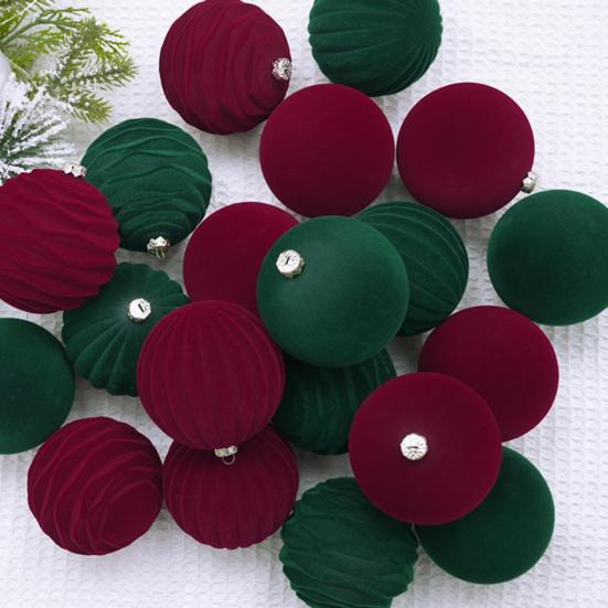 12 шт. Рождественские шары, украшения, небьющиеся бархатные шары, подвеска, флокированная рождественская елка, подвесные шары, украшения для дома, свадебные принадлежности